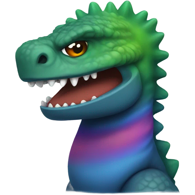 Godzilla with a propeller beanie emoji