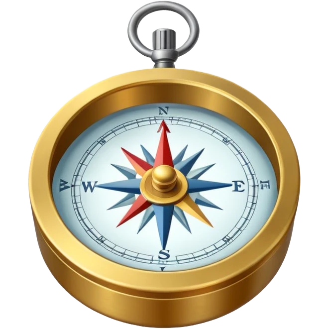 pirate compass object icon, brass compass, adventure style, 3D cartoon, mobile game icon style, centered, clean background, no text, no watermark
 emoji