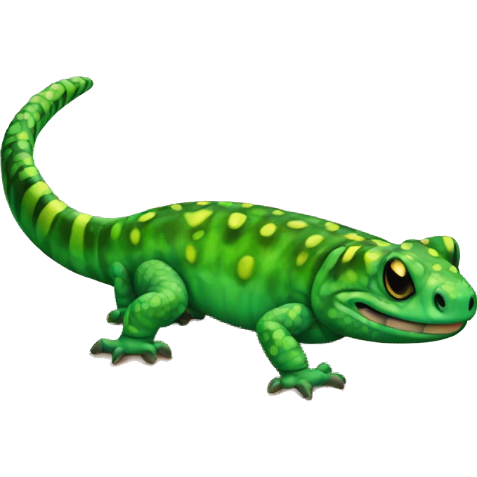 Green Gila monster all on fours emoji