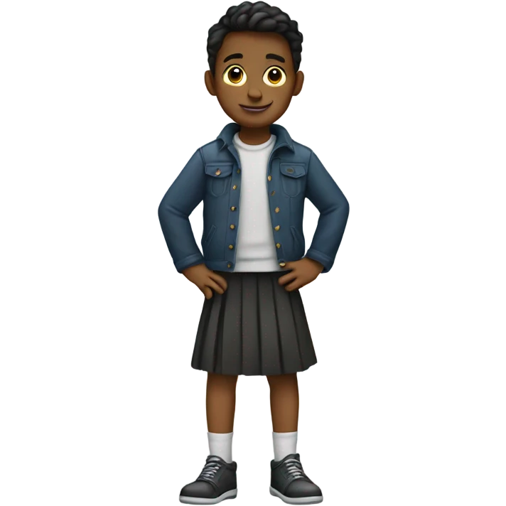 Boy with skirt emoji