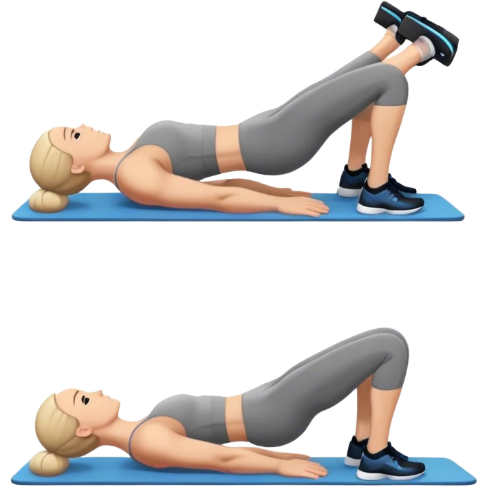 weighted glute bridges emoji