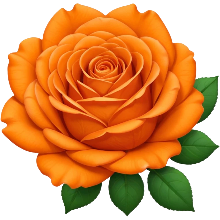 Orange rose emoji