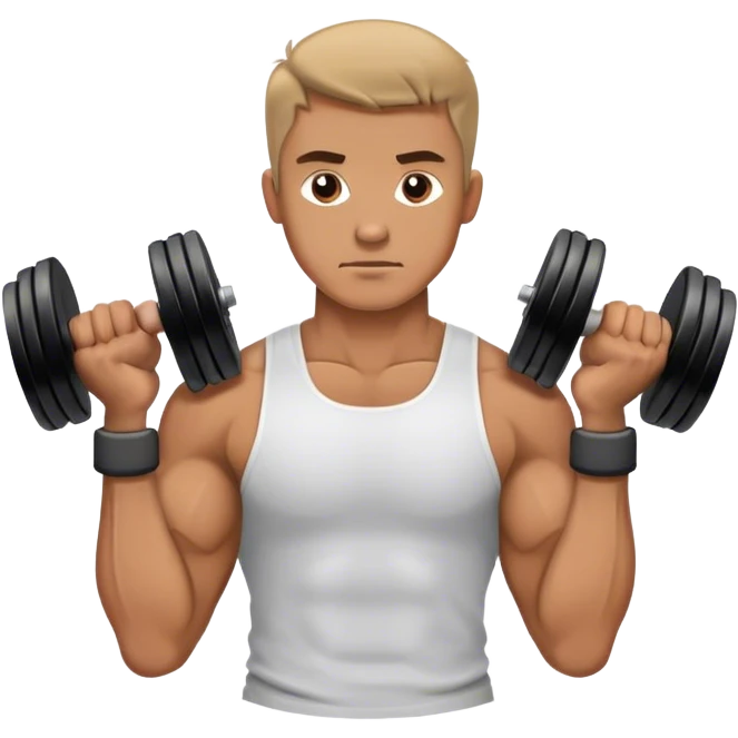 man weighted wrist curl emoji
