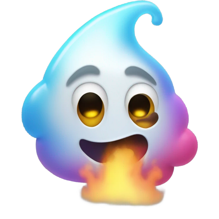 Farting ghost emoji