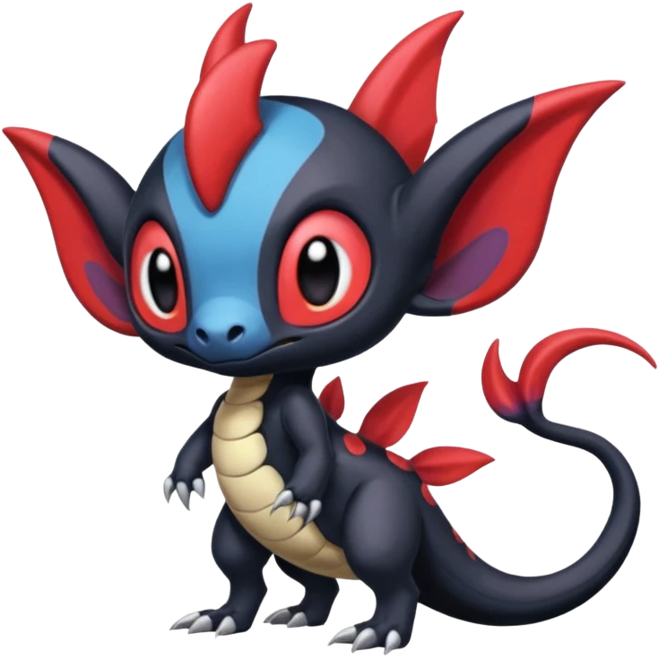 Colorful Exotic Meloetta-Salandit-Darkrai-Venom-Stitch-Fakémon-creature-hybrid emoji