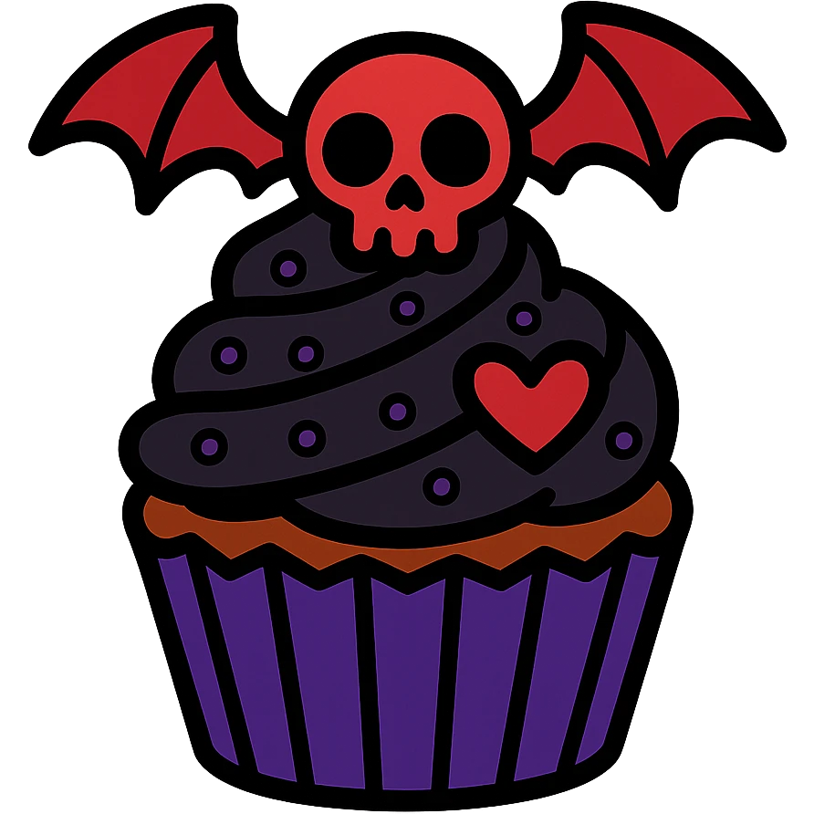 gothic cupcake emoji