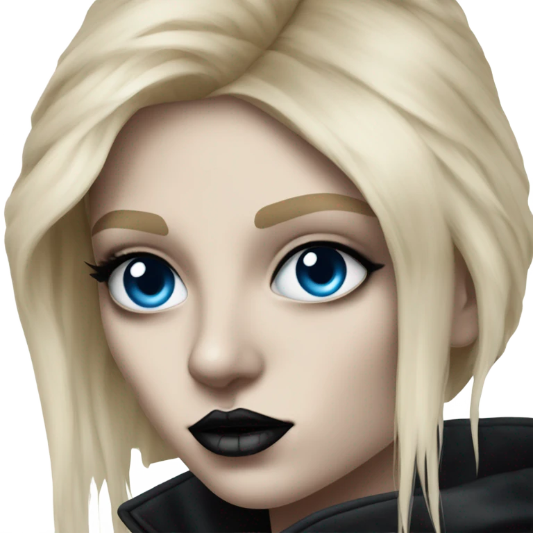 hyper realistic goth blonde blue eyes victoria secret model emoji