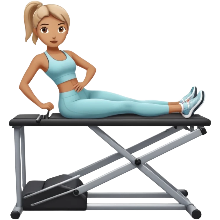  Girl playing pilates on pilates machine emoji