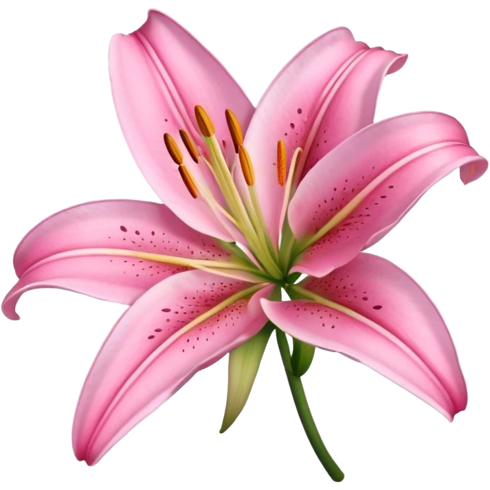 Pink lily flower emoji
