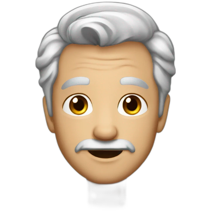 50 years with gray hair, glass emoji