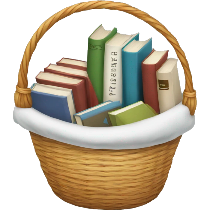 basket with books inside  emoji
