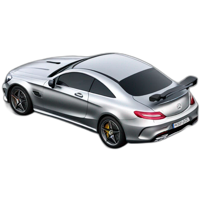 mercedes amg, silver，isometric view emoji