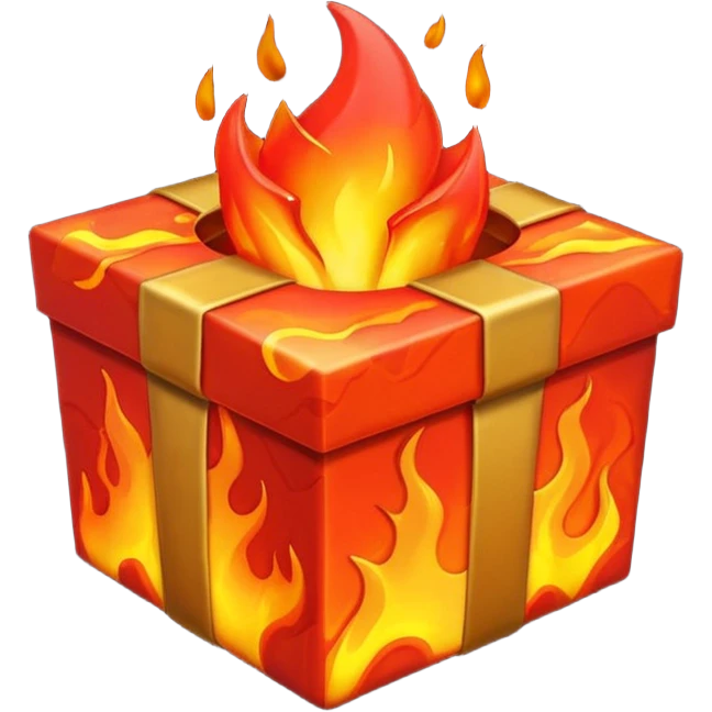 hot lava gift box emoji