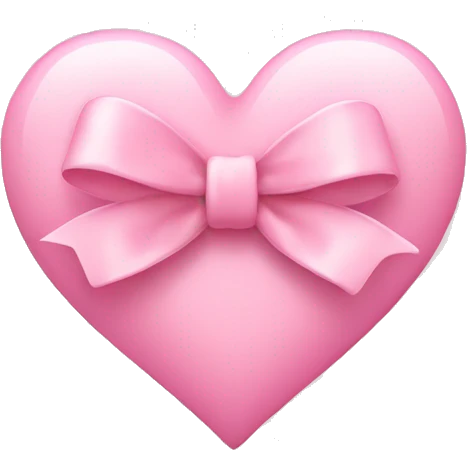 baby pink heart with bow emoji