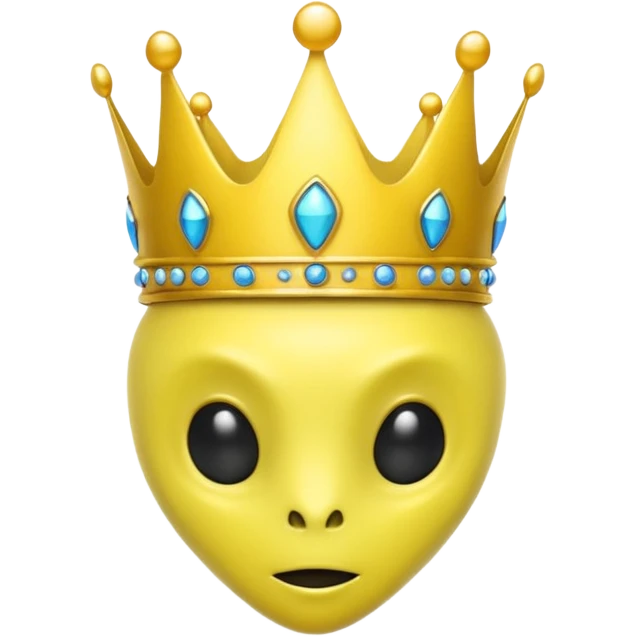 yellow alien with crowN emoji