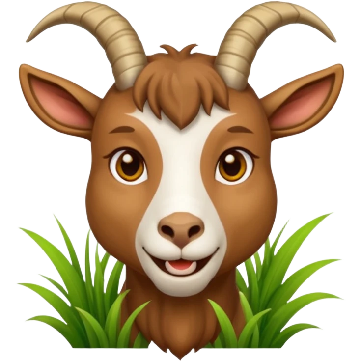 goat with grass in his mouth emoji