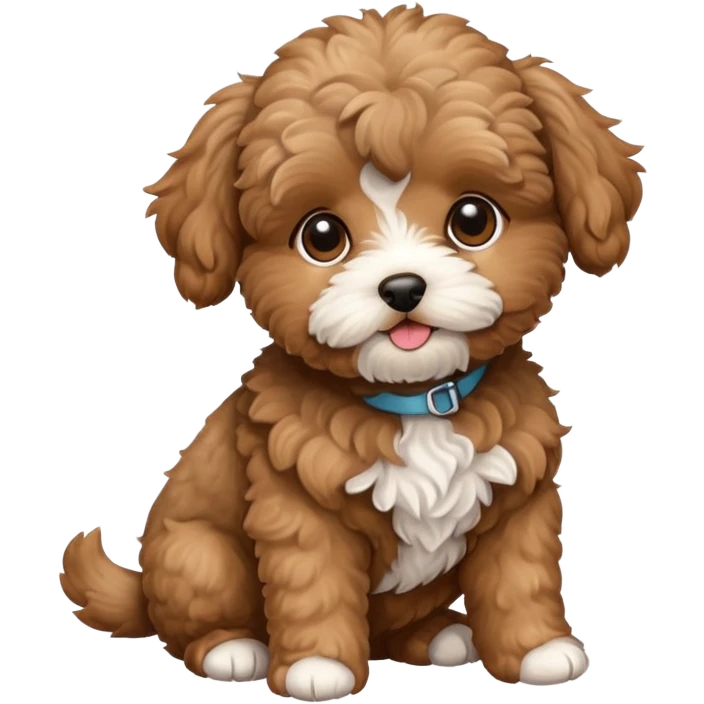 maltipoo brown puppy  emoji
