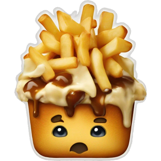 Poutine mange une poutine emoji