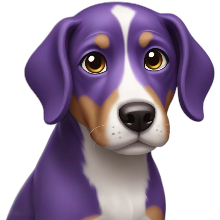 little pruple dog emoji