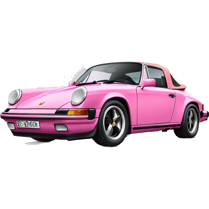Porsche 911 targa sakura in pink emoji