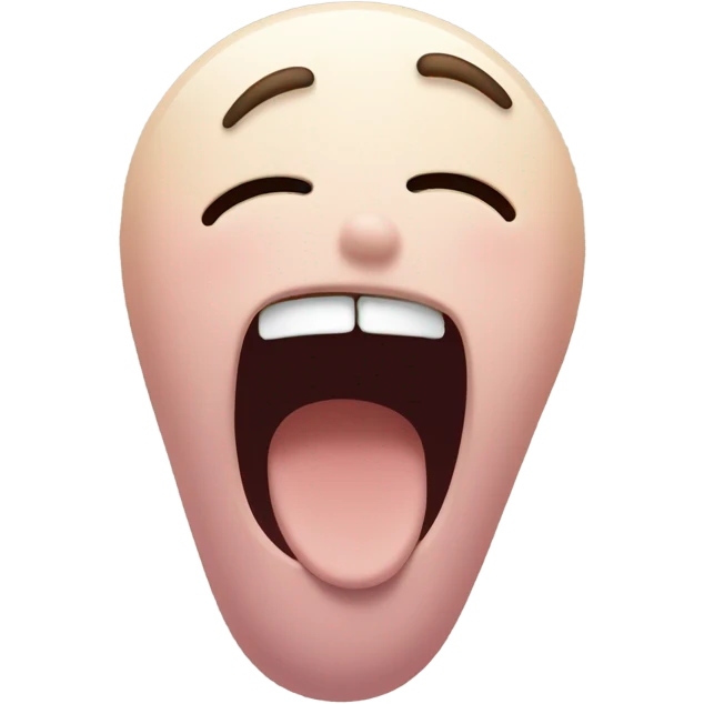 Pastel yawning emoji emoji
