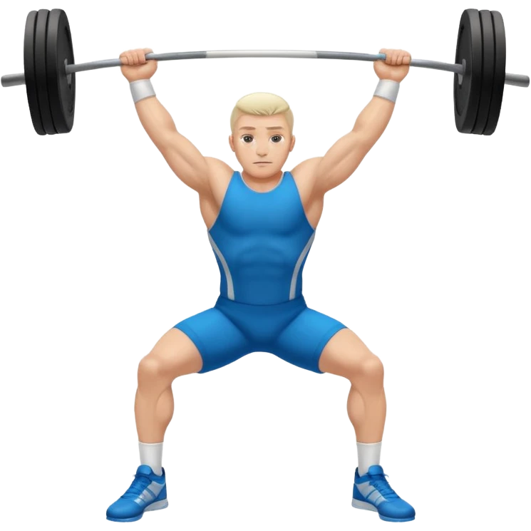 white sportsman in the playground, dressed  in sport suit on sports horizontal bars emoji