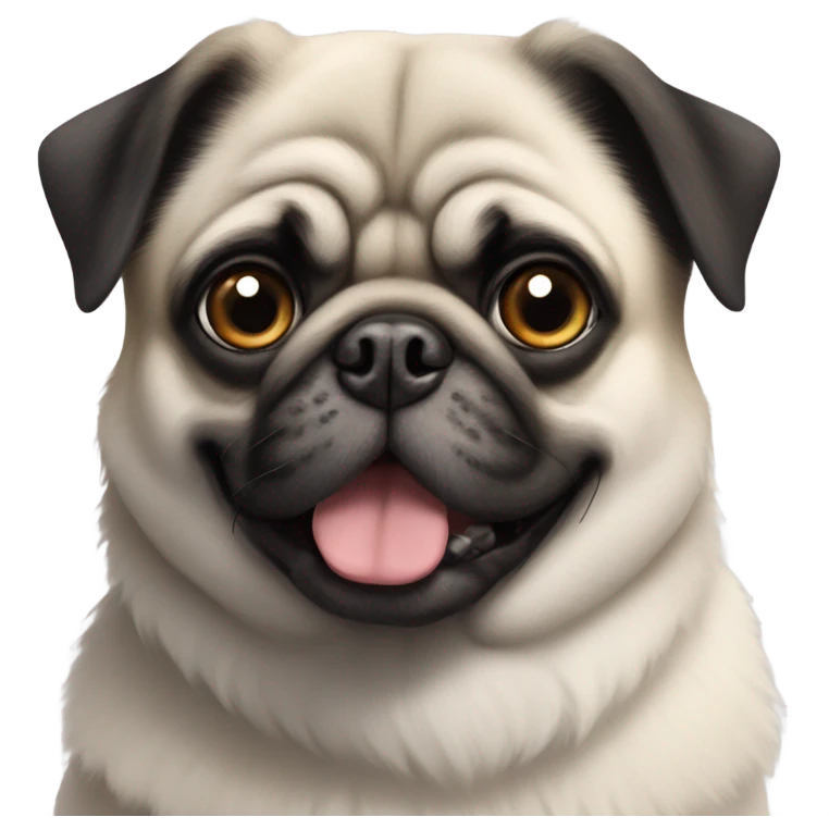 Pug on a husky emoji