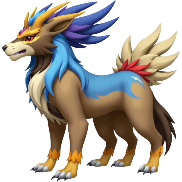 Xerneas-Raikou-Entei-Fakémon-hybrid-creature (full body)  emoji