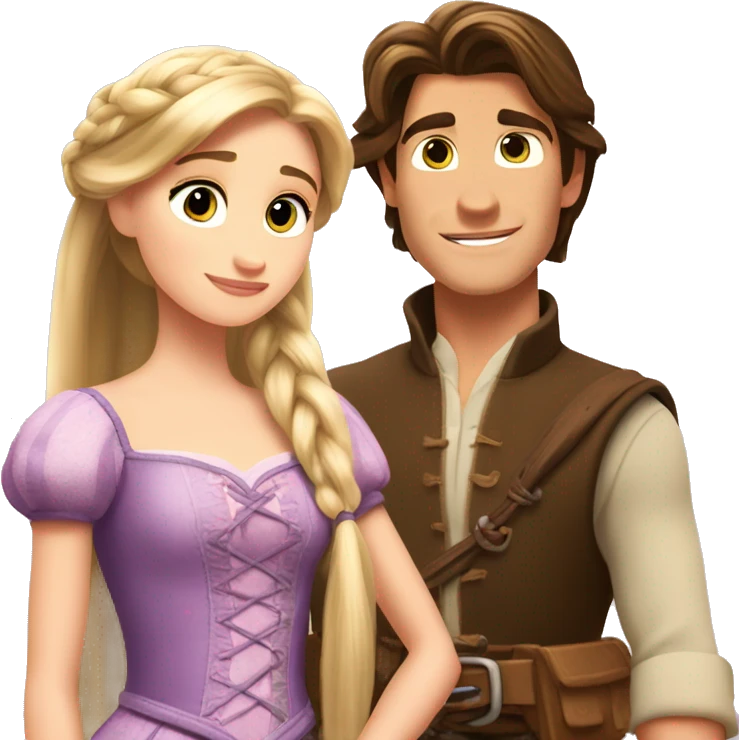 Rupunzel and Flynn Ryder from tangled couple  emoji