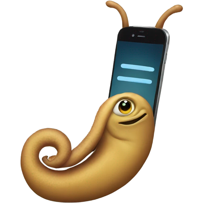 Slug on phone  emoji