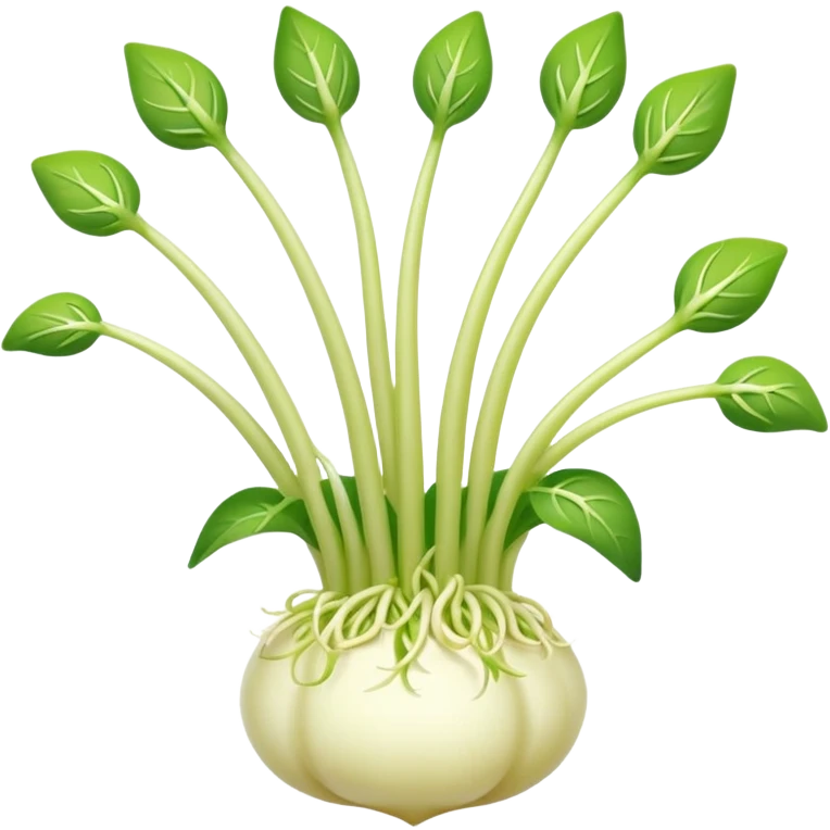 soybean sprouts, cluster, fresh, pale white stems, yellow-green tips, long crisp, translucent, gentle curves, loose, no bowl, garnish, or water, soft lighting, emoji scale emoji
