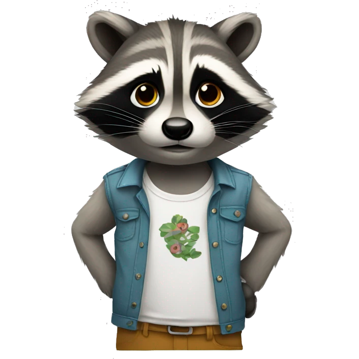 racoon wearing a shirt emoji