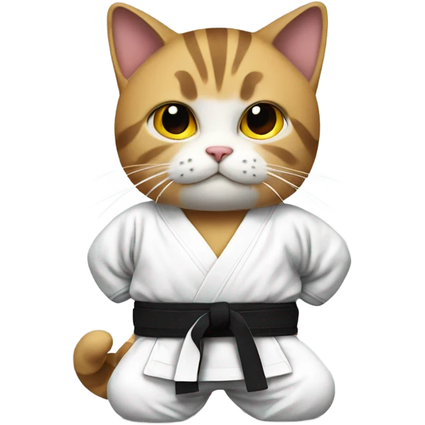 Cat in Karate suit emoji