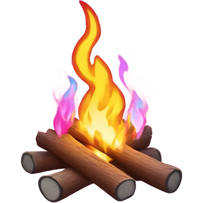 Pink Lisa frank campfire  emoji