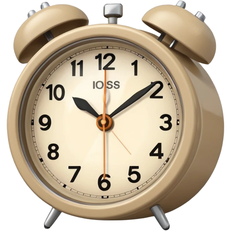 alarm oclock aesthetic and ios.18.1 and to show six in the morning color beige emoji