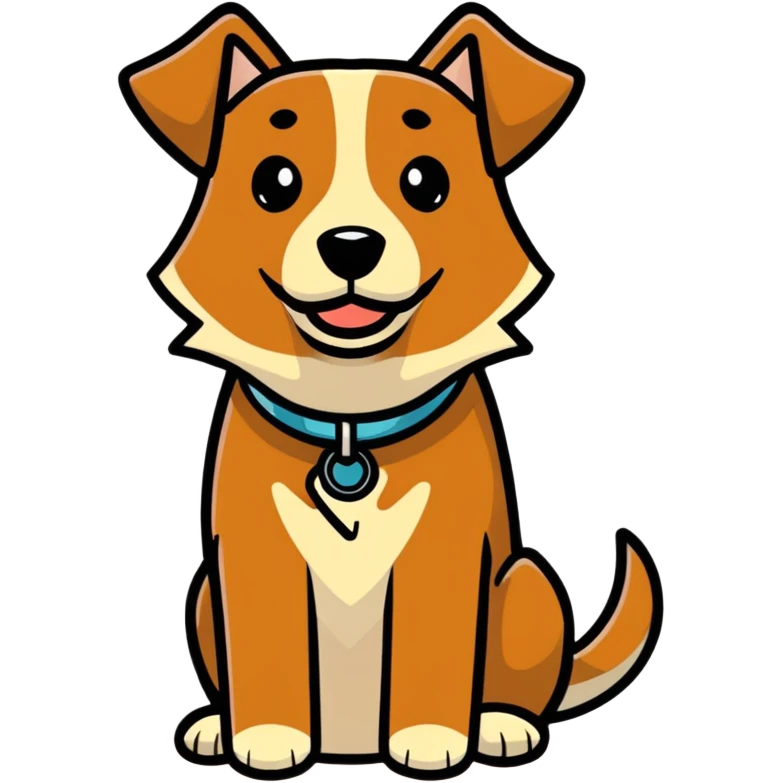 brown dog with light plans emoji