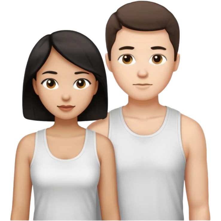 Mixed race couple, white male with mixed female (asian & black)
the female is more asian than she is black
The male is french  emoji