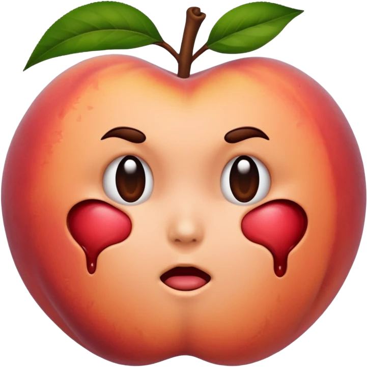peach with hand marks slapping it  emoji
