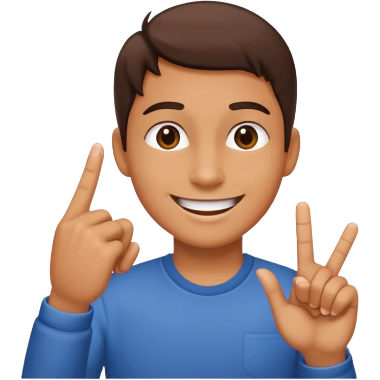 Finger tapping with smily face  emoji