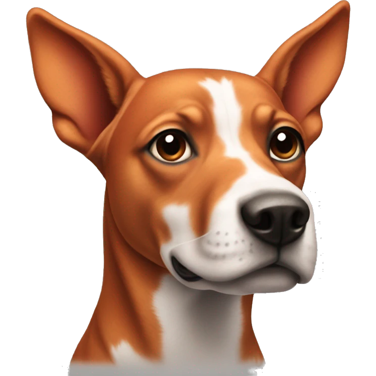 solid red dog with pointed ears emoji