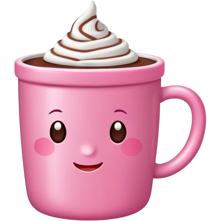 pink cup hot chocolate emoji