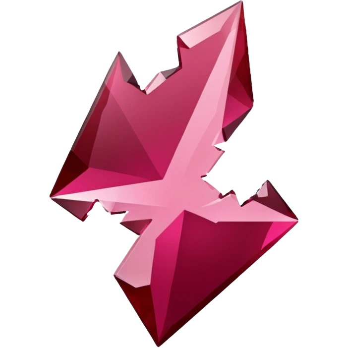 dark red/pink broken glass shard emoji