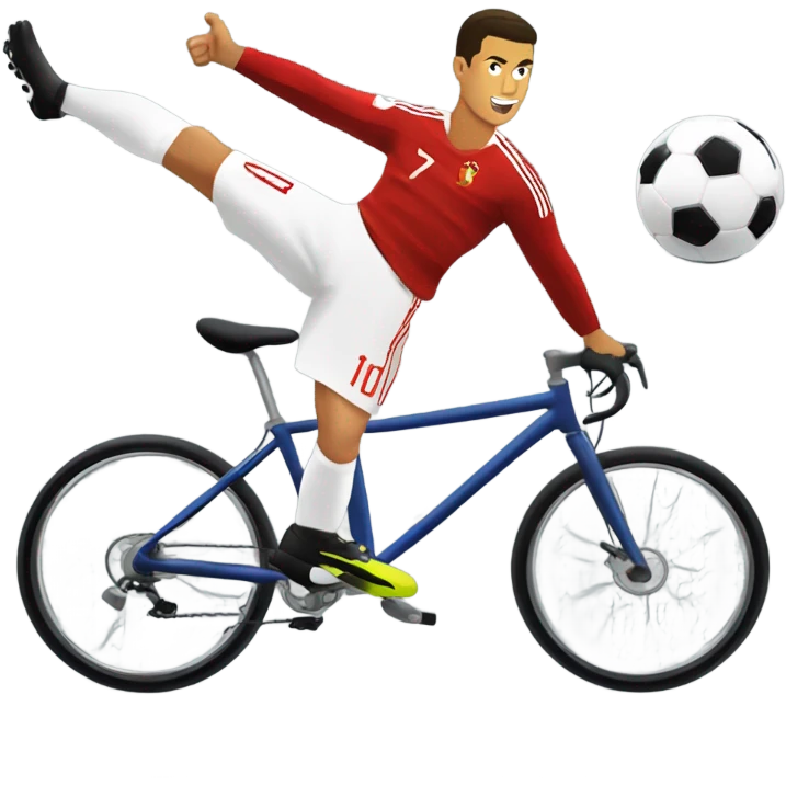 cristiano ronaldo doing a bycicle kick emoji