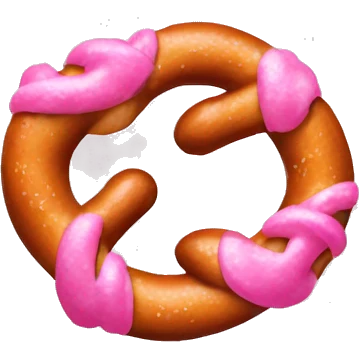 a pink pretzel  emoji