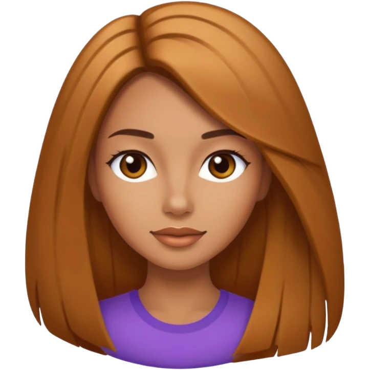 A women with keratin hair emoji