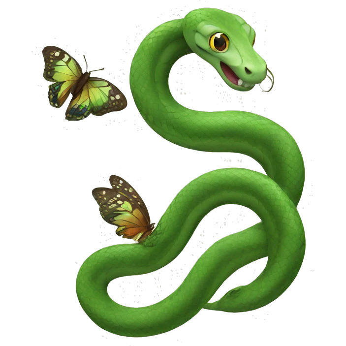 Snake with butterfly wings emoji