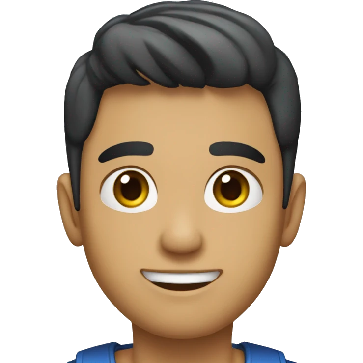 Chico joven con ojos azules emoji