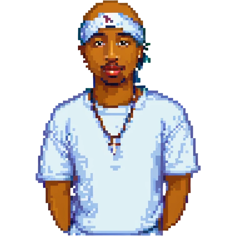Репер 2Pac, no background emoji