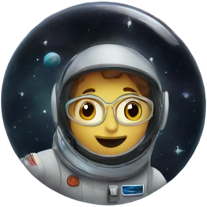 space-student-floating-in-space-with-galaxy emoji