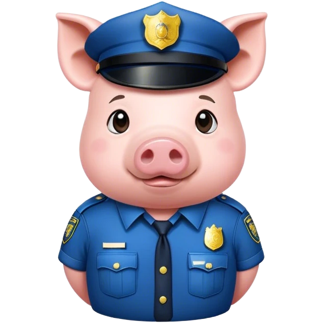 A pig with police uniform  emoji